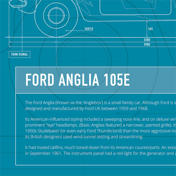 Vintage Blueprint Series: Ford Anglia 105E - DepressedMedia