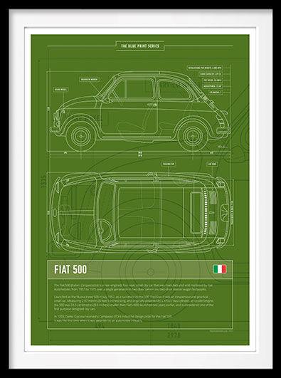 Vintage Blueprint Series: Fiat 500 - DepressedMedia